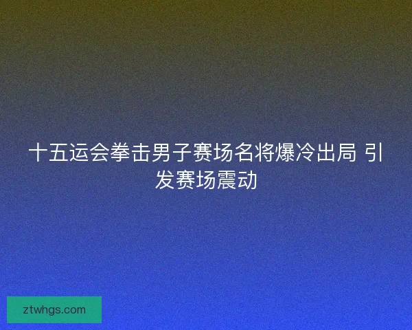 十五运会拳击男子赛场名将爆冷出局 引发赛场震动